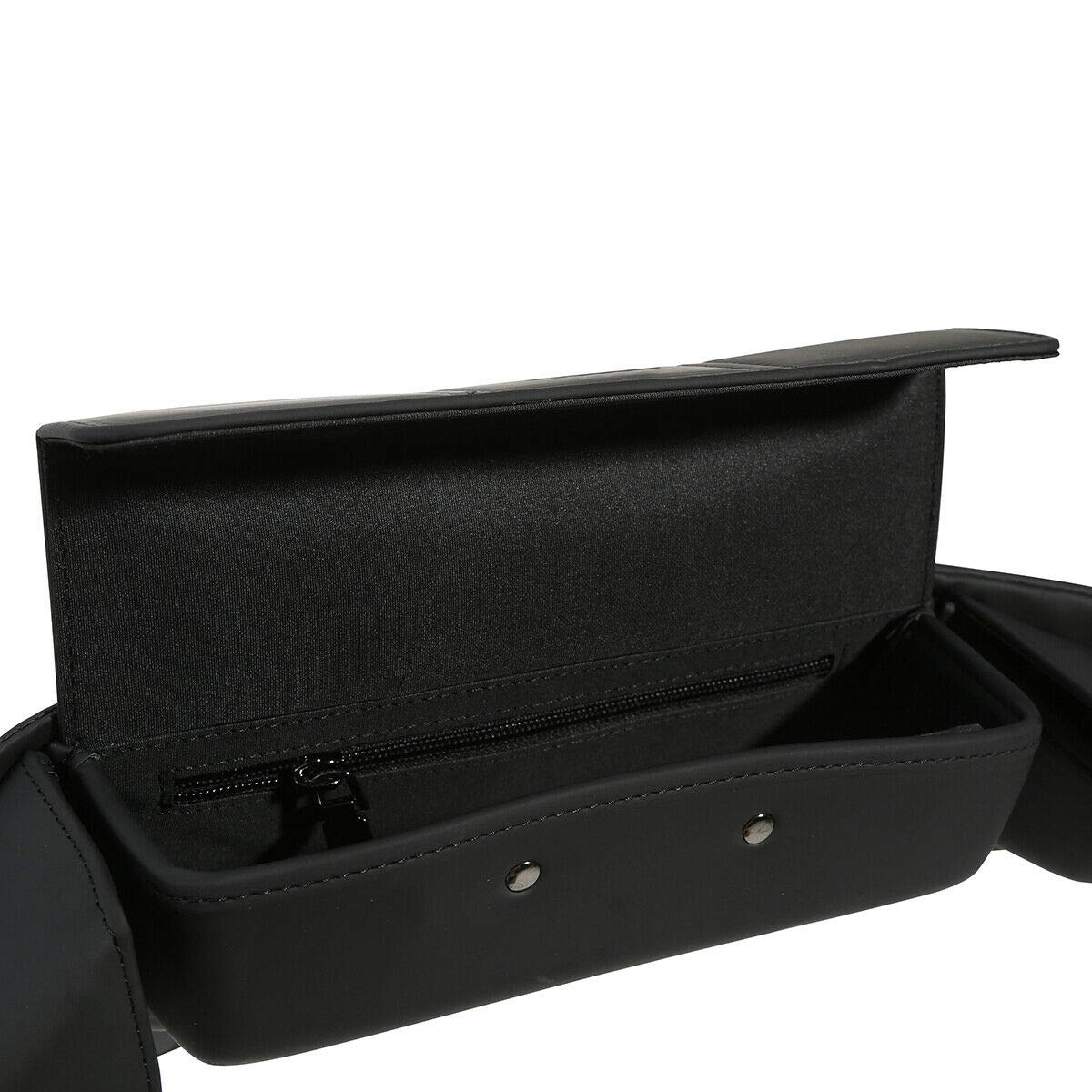 TCT-MOTORPARTS 3 Pocket Windshield Bag Pouch Fairing Bag Fit For Harley Touring 2014-2025 FLHT, FLHTC, FLHX, FLHTK, FLHTCU Electra Glide, Street Glide,Trike Models Black