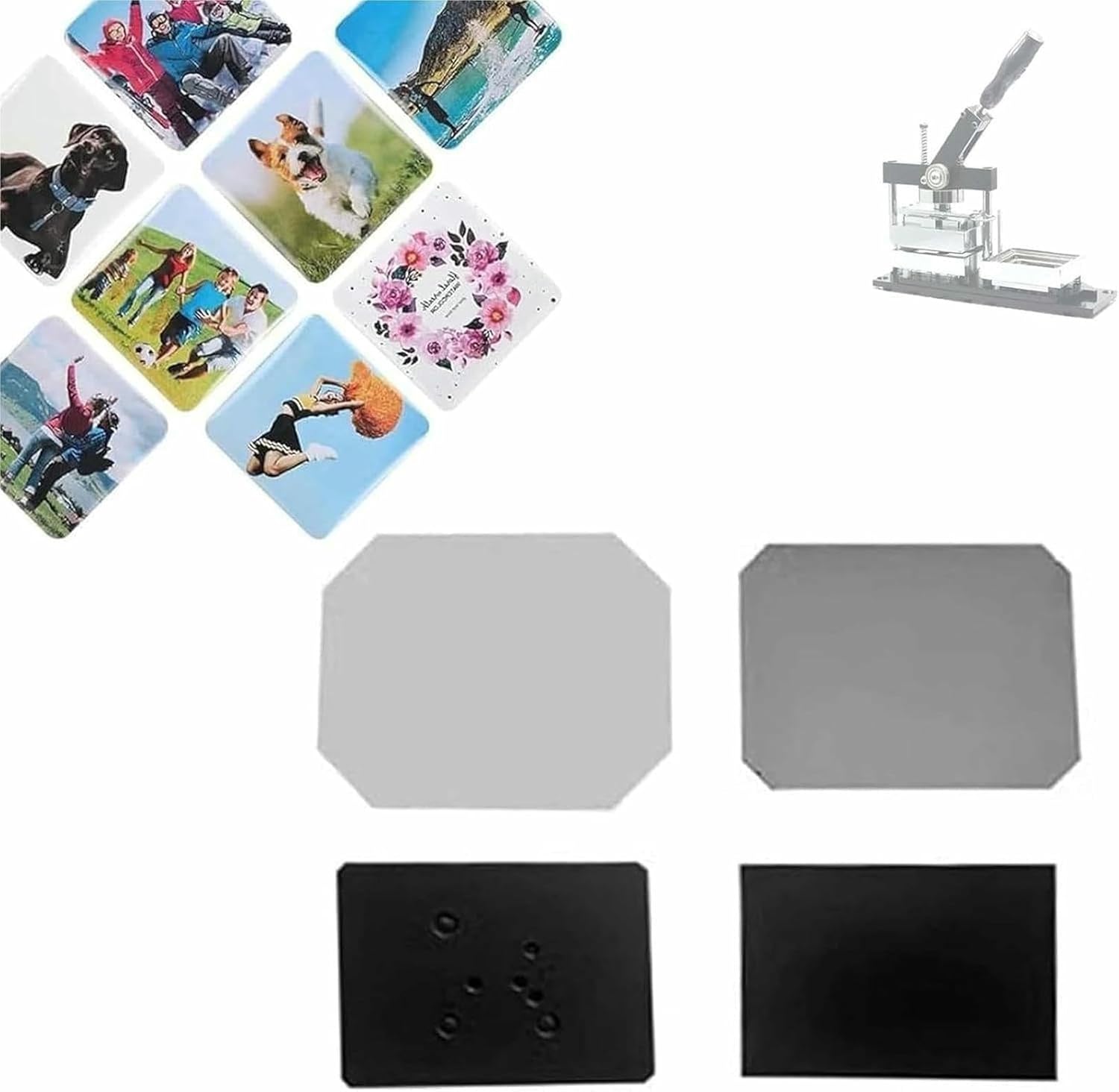 100/200/500/1000 Sets Cardboard Board Magnet Materials Suitable for 2.1x3.15inch/2.56x3.54inch,DIY Photo Fridge Magnet Supplies, 200sets-53×80mm