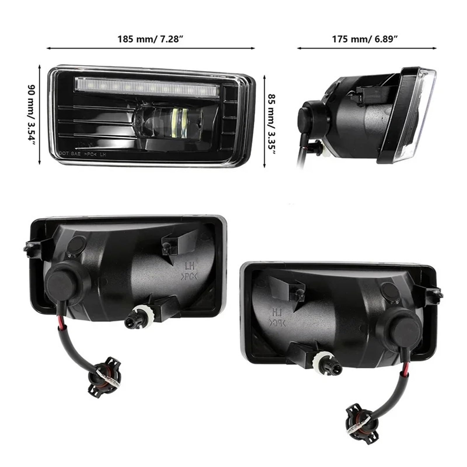 ESPYN Fendinebbia Per Auto Per Chevy Per Silverado 2007-2015 Per Avalanche 2007-2013 Per Suburban 2007-2014 Per GMC Auto LED Fendinebbia Paraurti Lampade Di Guida