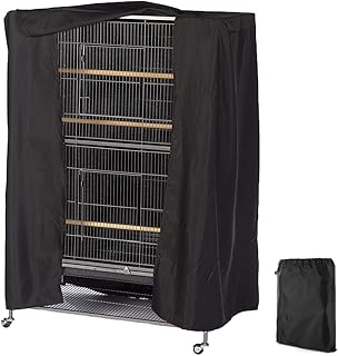 Gicov Bird Cage Cover Good Night Birdcage Cover Breathable Washable Material Parrot Cage Protection Waterproof Bird Critter Cat Cage Shading Cover Easy On and Off