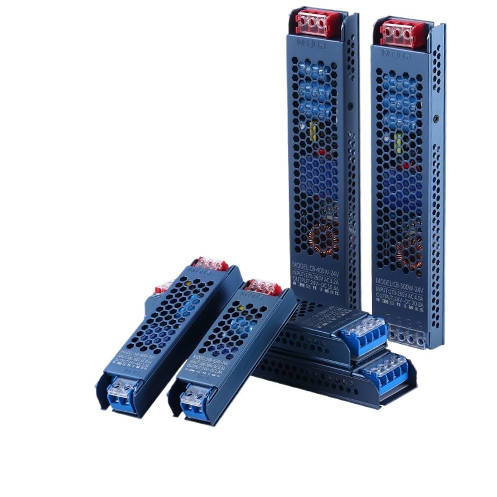 Fuente de alimentación ultradelgada for controlador LED de CA a CC de 12 V y 24 V, 45 W, 60 W, 100 W, 150 W, 200 W, 300 W, 400 W y 500 W, for tiras LED.(150W,DC24V)