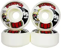 Roda Moska Skate Rock 55mm Branca Dureza 53D