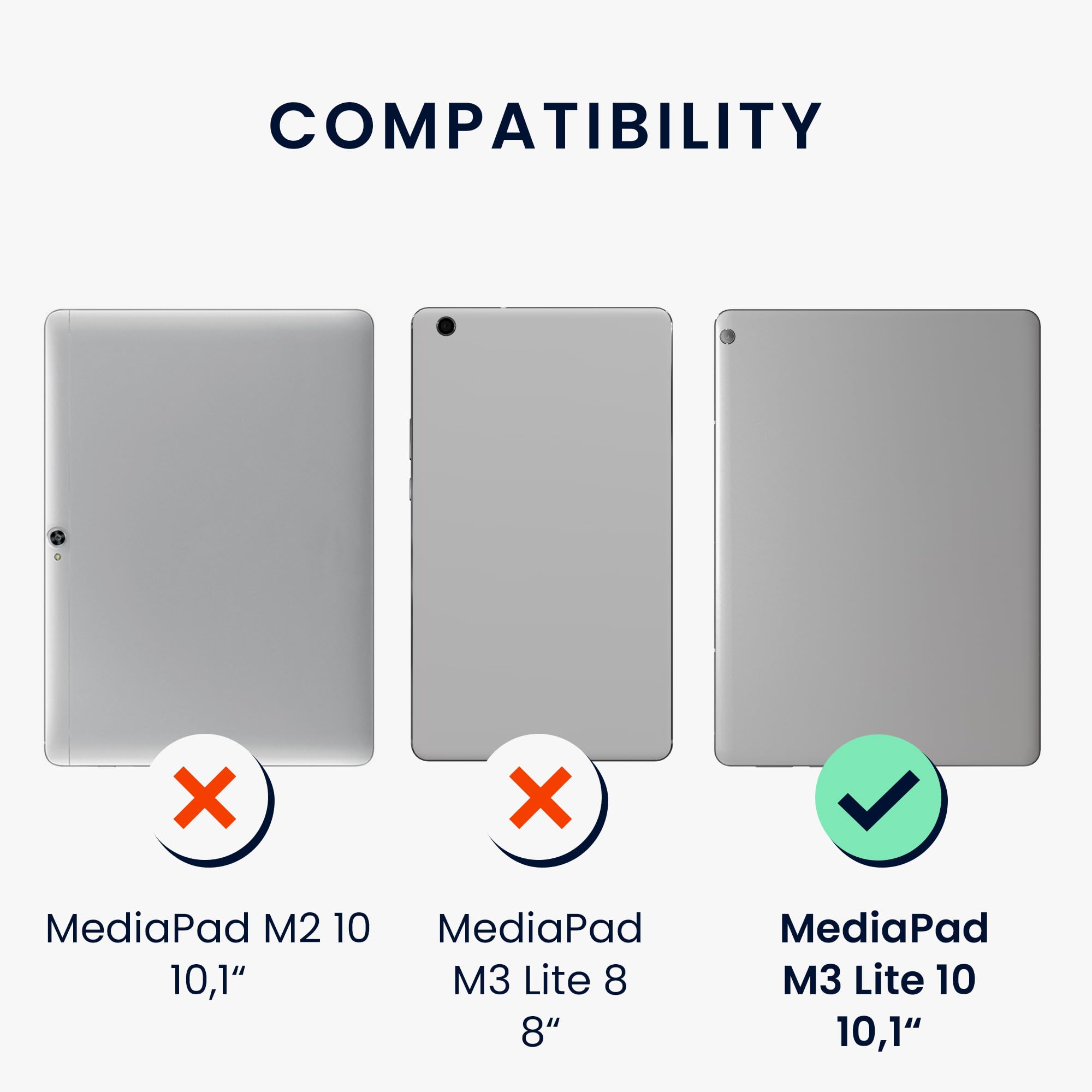 kwmobile Custodia Protettiva Tablet Compatibile con Huawei MediaPad M3 Lite 10 Cover - Cover Trasparente Morbida Silicone Tablet Trasparente