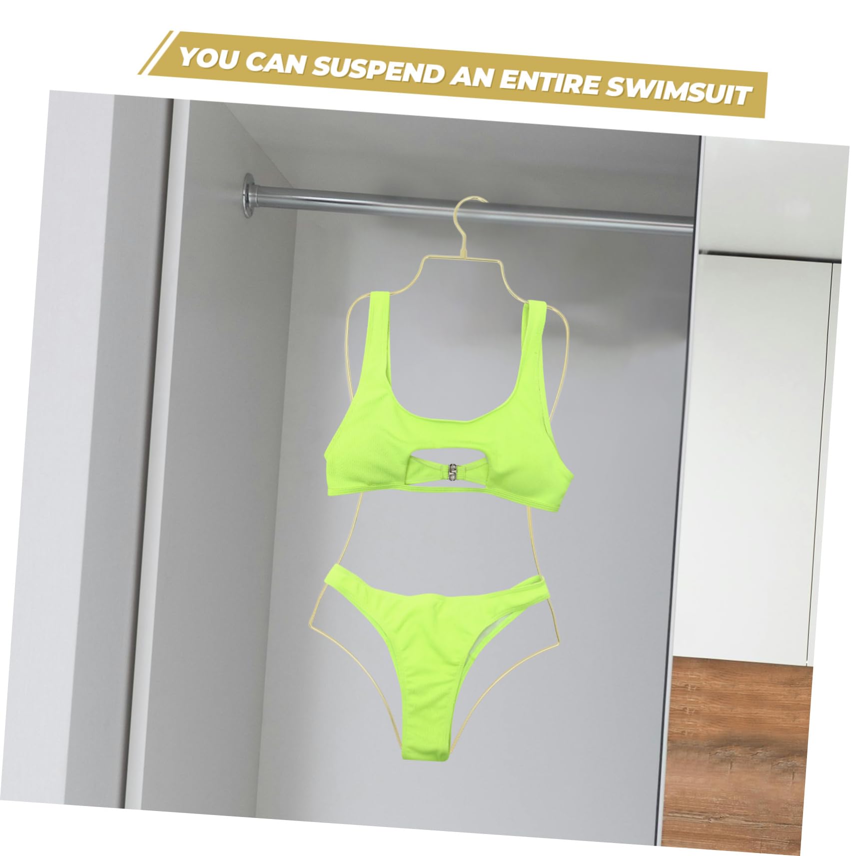 Porta Grucce Salvaspazio per Costumi da Bagno e Bikini, Grucce Pieghevoli in Lega di Alluminio, 2 Pezzi, Riutilizzabili, per Esporre e Asciugare