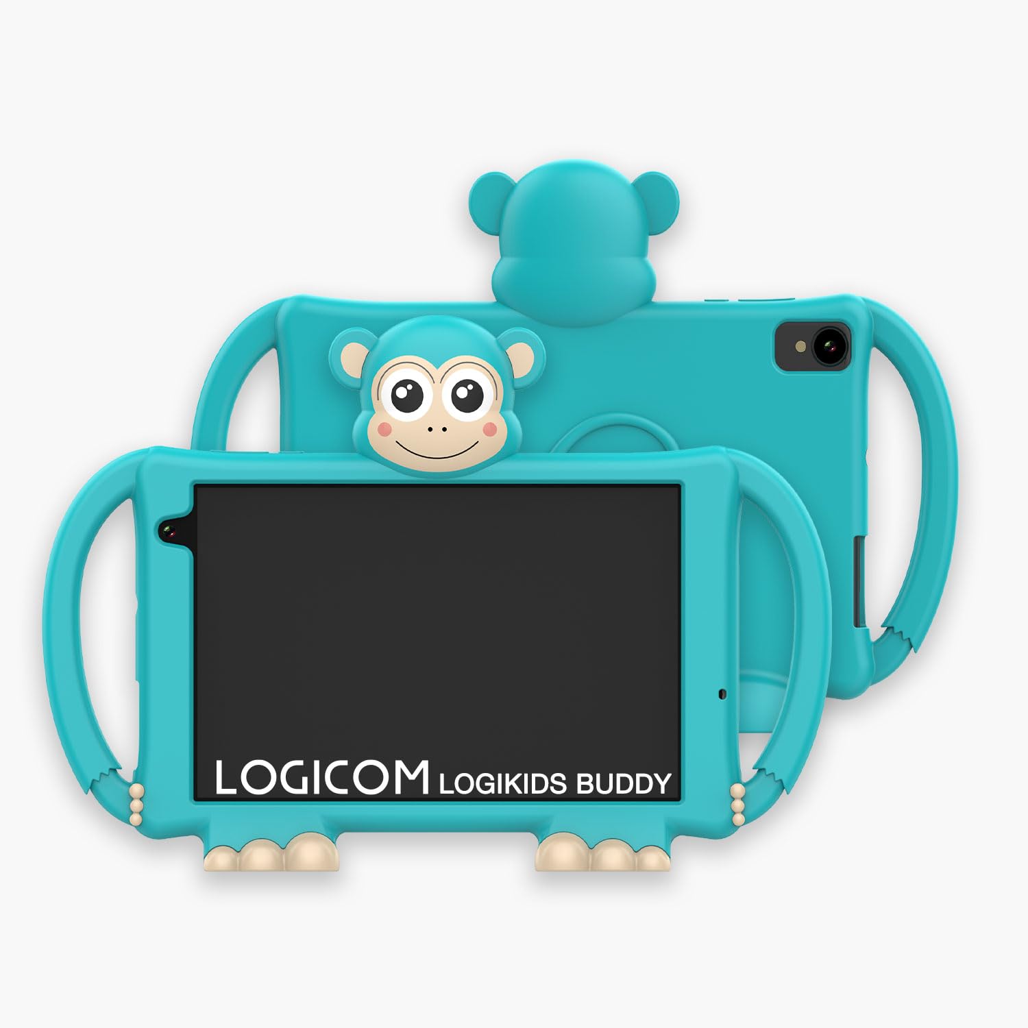 Logikids Buddy - Tablette Enfant - 8" - 3 a 8 Ans - Android 15 - WiFi 6-4 Go RAM - 64 Go + 256 Go - Éducative et Ludique avec Coque Silicone - Contrôle Parental - Kidjo 6 Mois Offerts