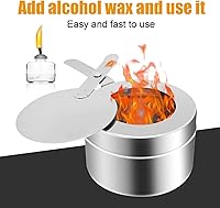 Vista 3 de Soporte de combustible de acero inoxidable, soporte de combustible para mecha de roce con tapa, bandejas de calentamiento para buffet, catering