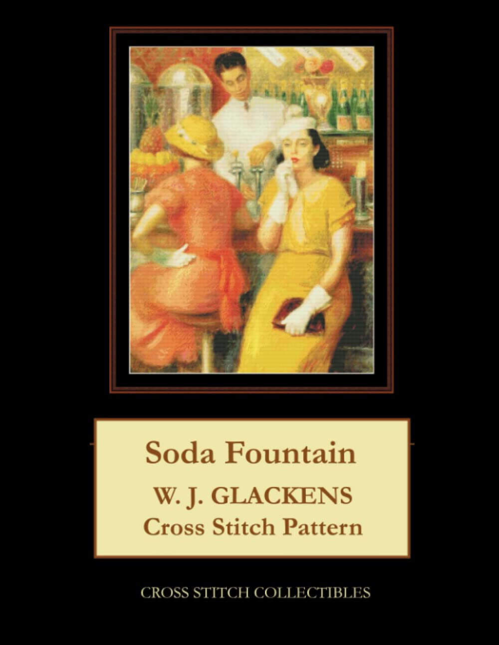 Soda Fountain: W.J. Glackens Cross Stitch Pattern