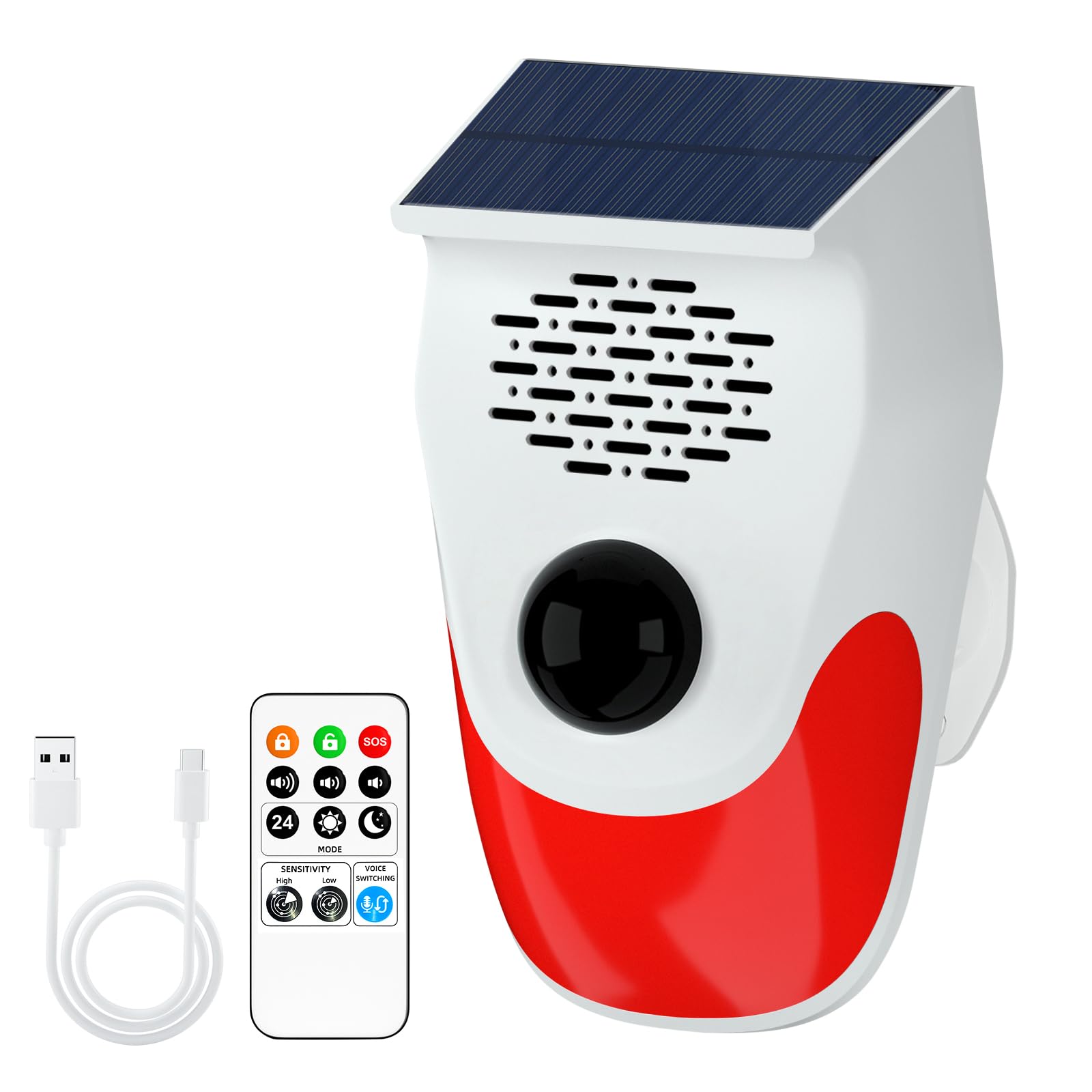 Système d'alarme de maison haut de gamme avec capteur solaire 120 dB