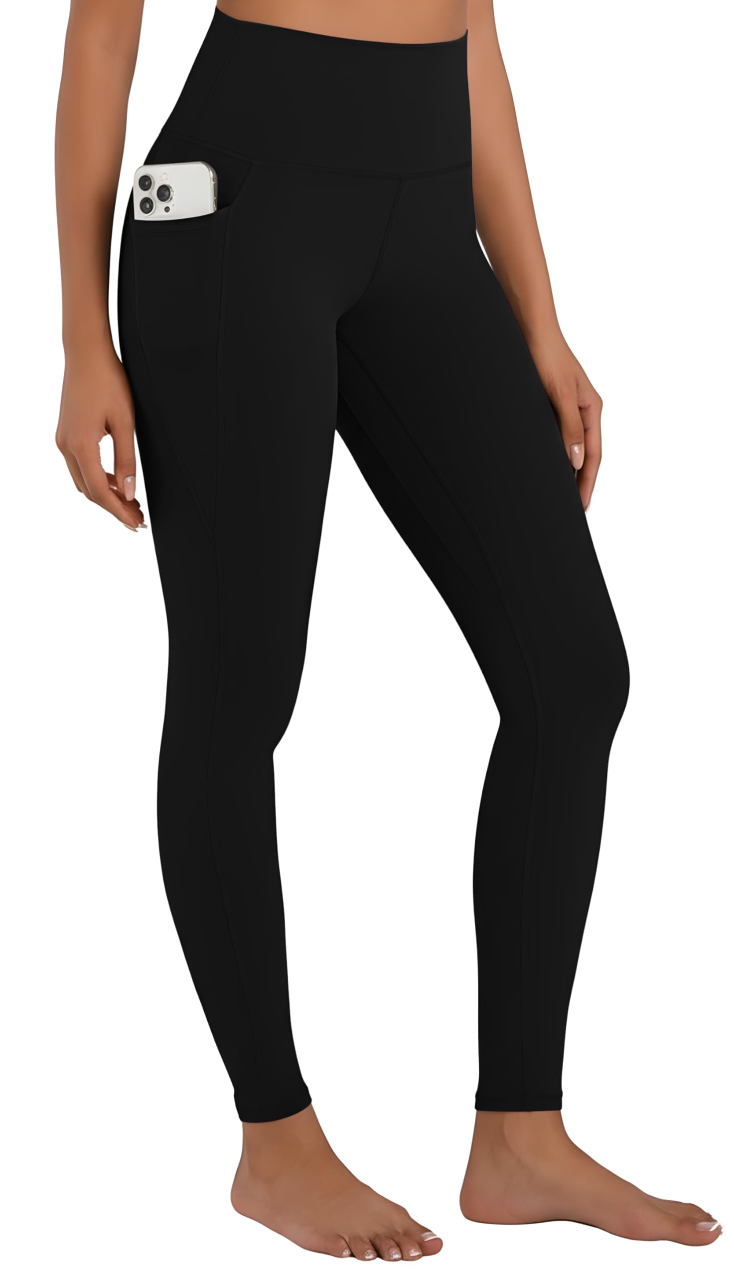 Sunzel - Leggings da allenamento da donna contenitivi a vita alta, nero, XL