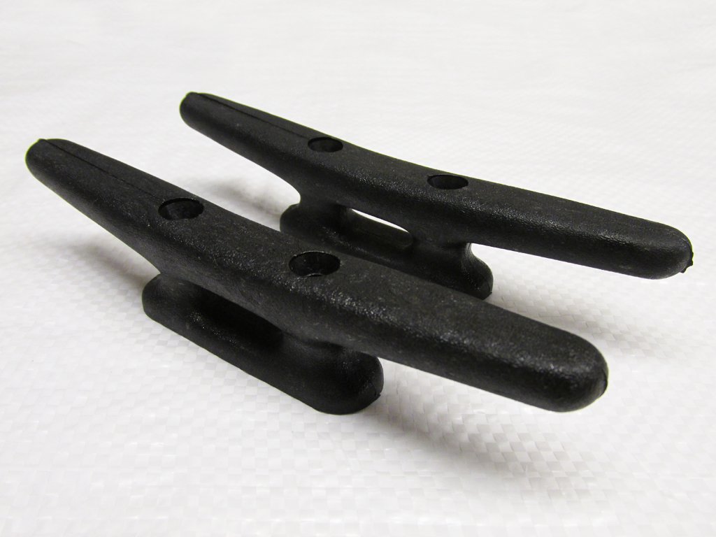 x2 200MM Black Nylon 2 Hole Cleats