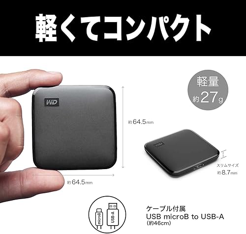Miniatura 4 de Western Digital Elements SE - SSD portátil, USB 3.0, compatible con PC, Mac - WDBAYN0020BBK-WESN