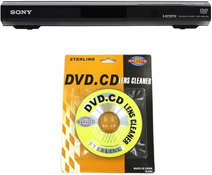 Sony Dvp SR510H 1080p Upscaling HDMI DVD Player Plus Lens Cleaner 2 Items | 1080p Upscaling Via HDMI, Plays DVD and CD and Mp3/jpeg, Includes Remote and Av Cable, CD and DVD Lens Cleaner Included