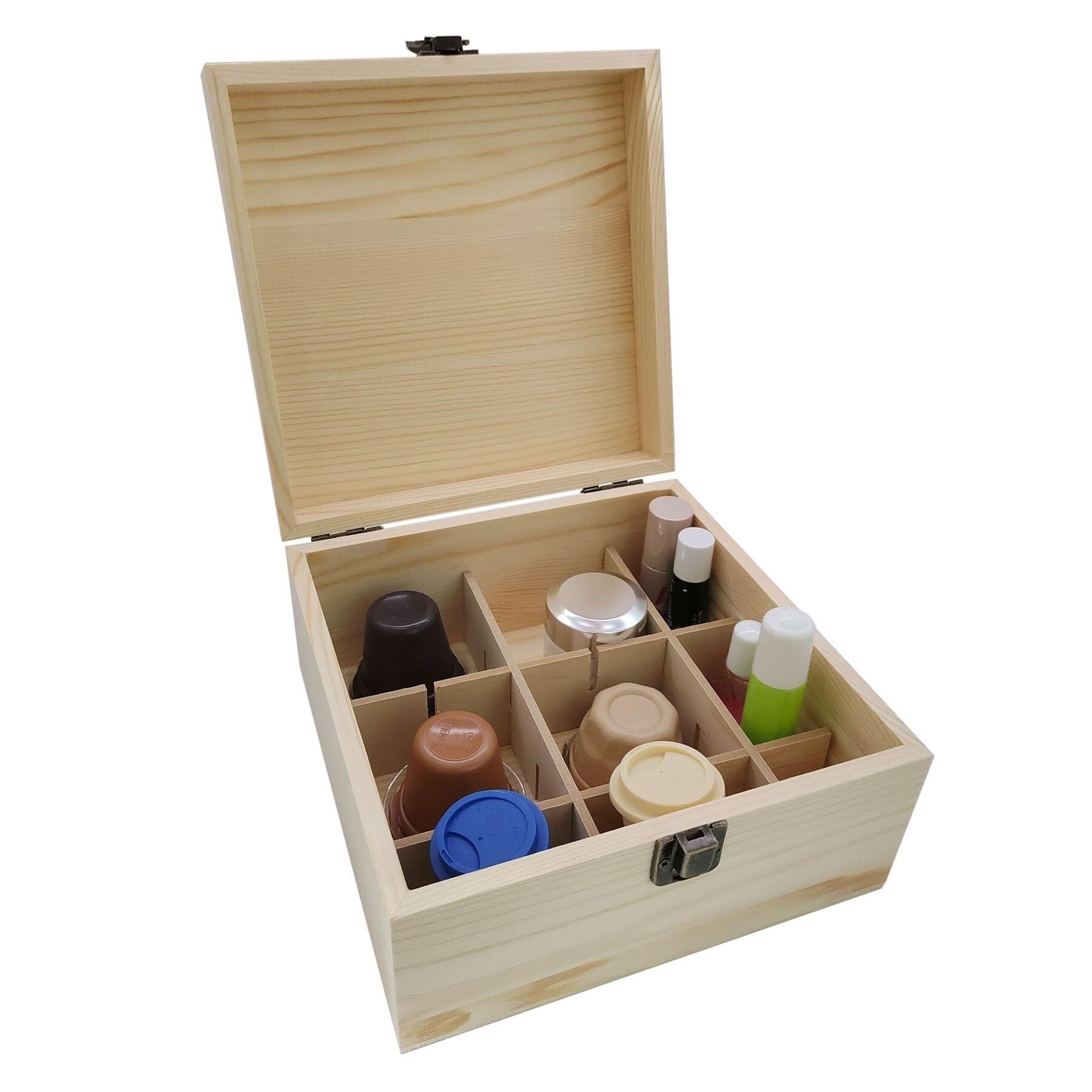 Soporte De Esmalte De Uñas Caja De Madera For Guardar Aceites Esenciales, Esmaltes Uñas Y Cosméticos Salón De Uñas