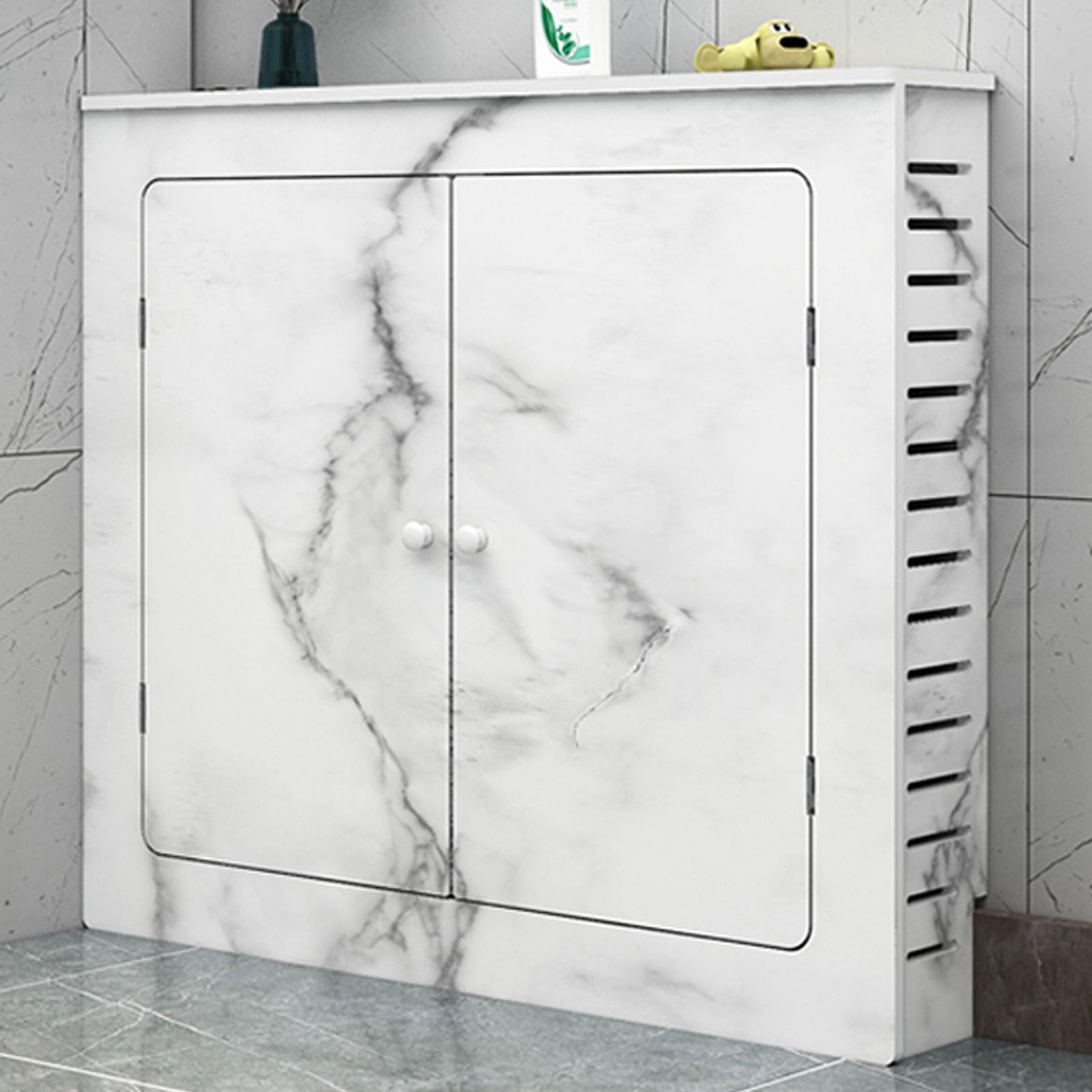 Cubierta decorativa para radiador ventilada ideal para proteger el salón y el pasillo