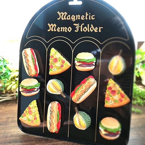 5 imanes de comida para refrigerador, calcomanías para nevera, hamburguesa, dona, helado, pizza, perrito caliente, pizza, imanes para cocina,