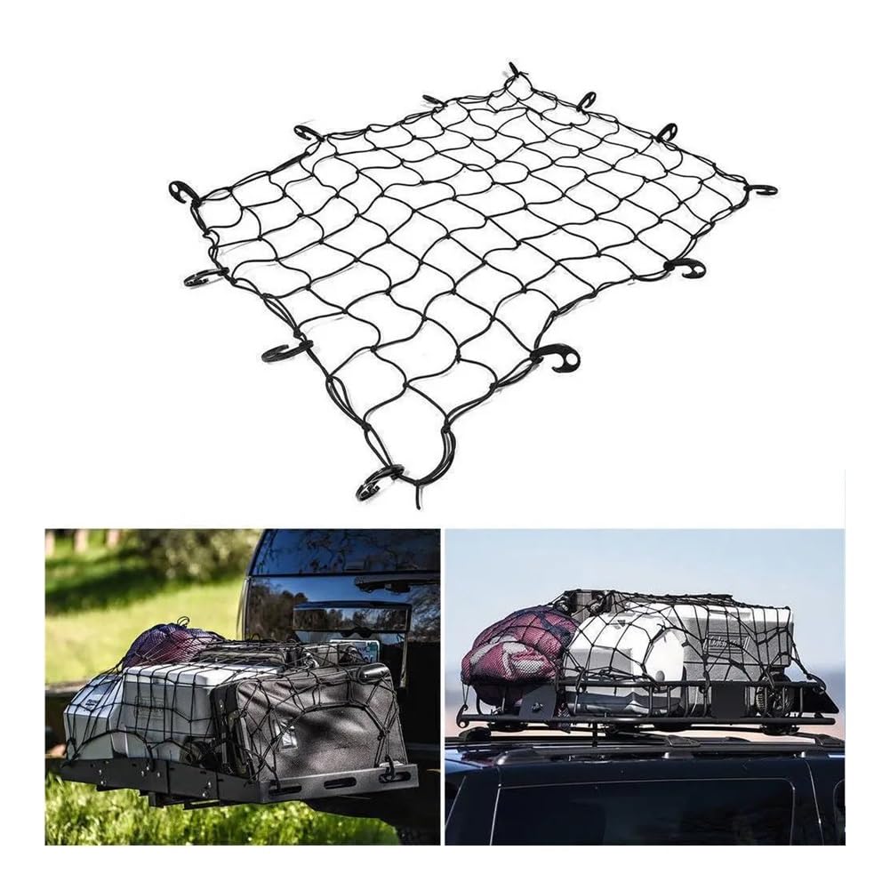 Porte-Bagages de Toit de Voiture, Filet de Chargement, Grille en Maille, Plafond intérieur, for camionnette, lit et Toit de SUV TR P5S7