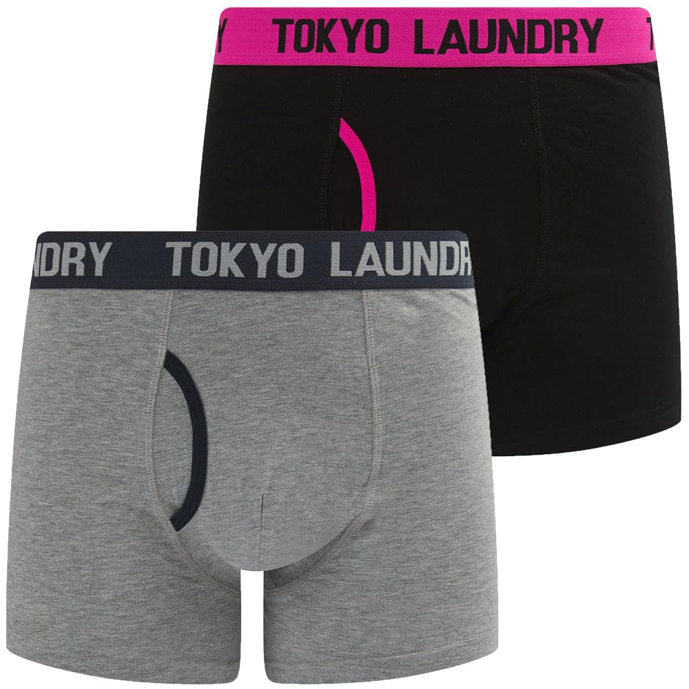 Tokyo Laundry Men's 2 Pack Gift Box Stretch Cotton Boxer Shorts Set