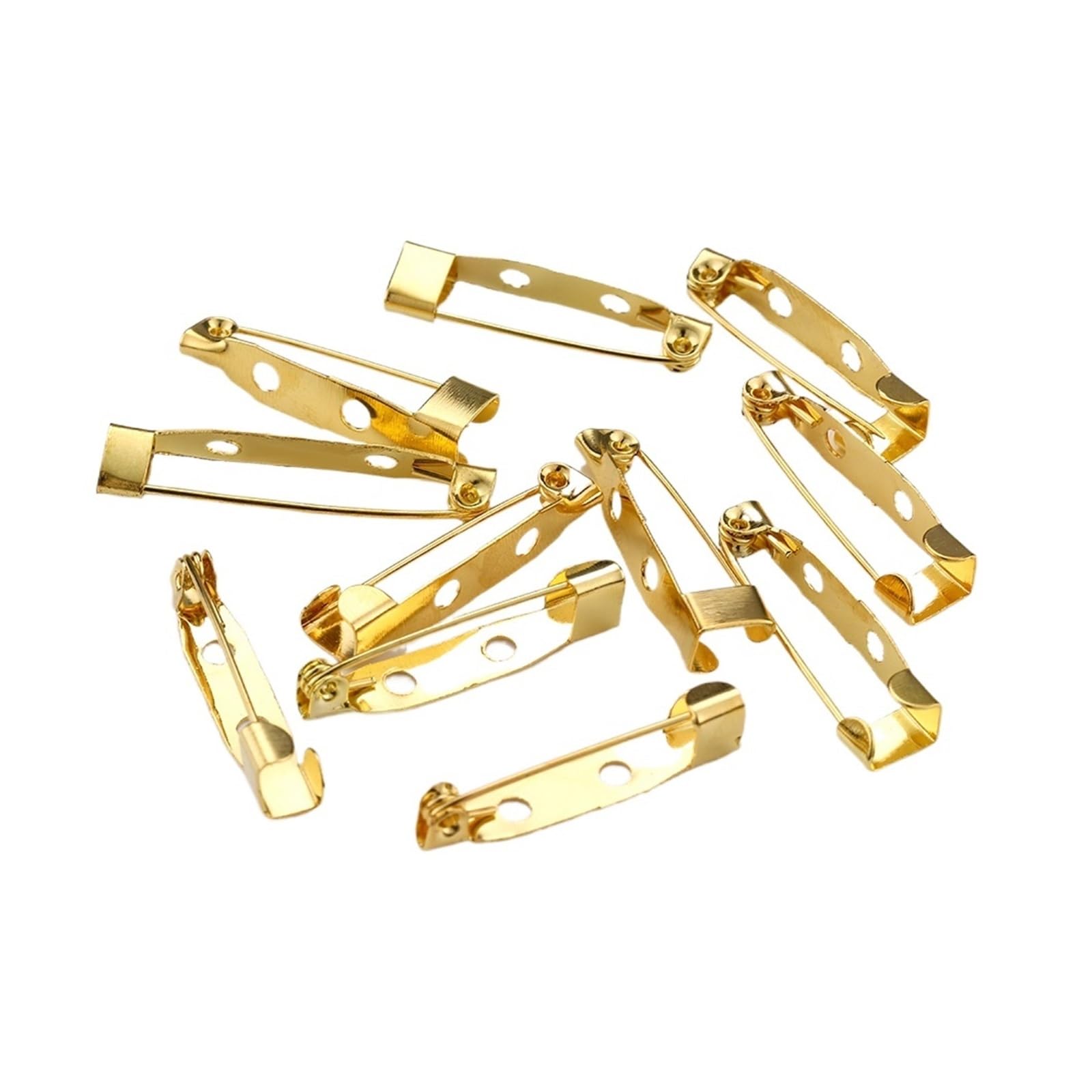 Brooch Pin Backs, 50pcs Brooch Clip Pins Blank Base for Jewelry Making DIY Findings Components(35mm)