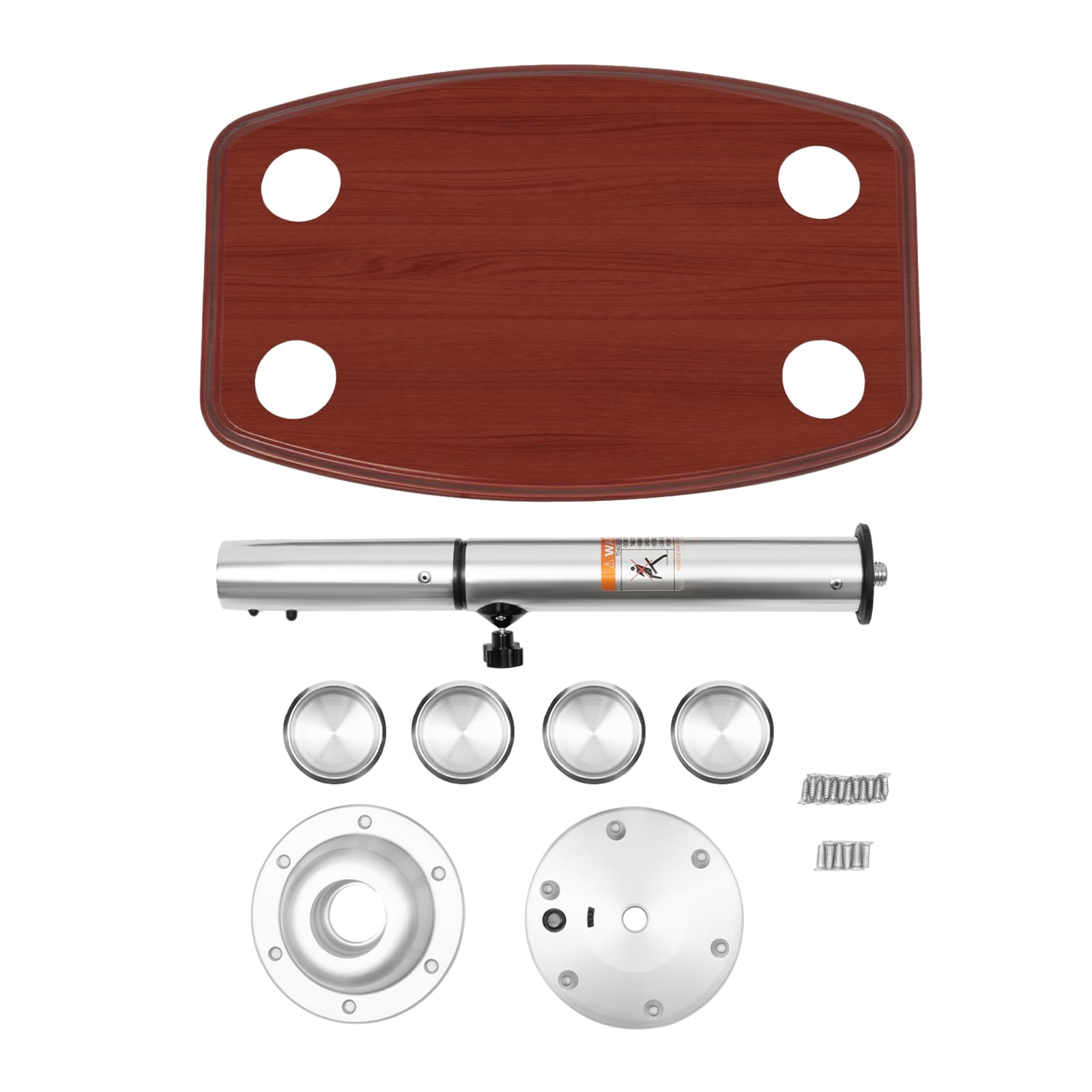 Table de bateau pliable avec pied, 4 porte-gobelets, télescopique, marine, camping-car, maison de moteur, 600 x 380 mm, table de bateau, plateau de table en chêne laqué