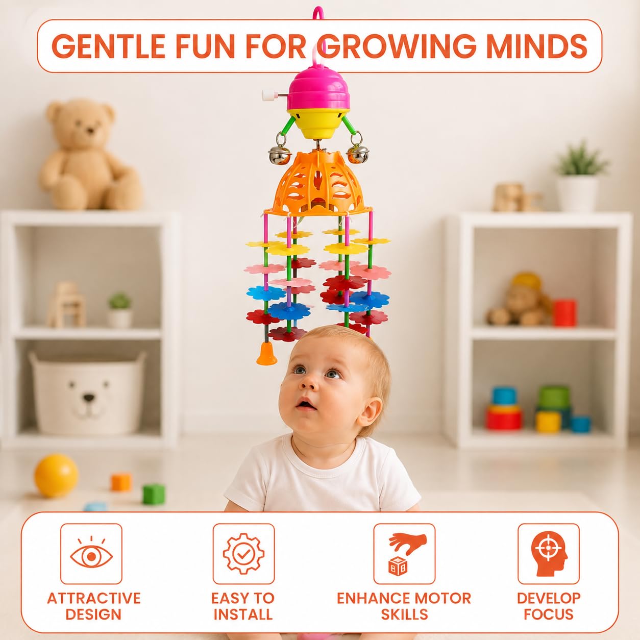 Merry Go Round Baby Musical New jhoomer Toys with Hanging Jhoomer Rattle Kids Toy. — Amazon image 4