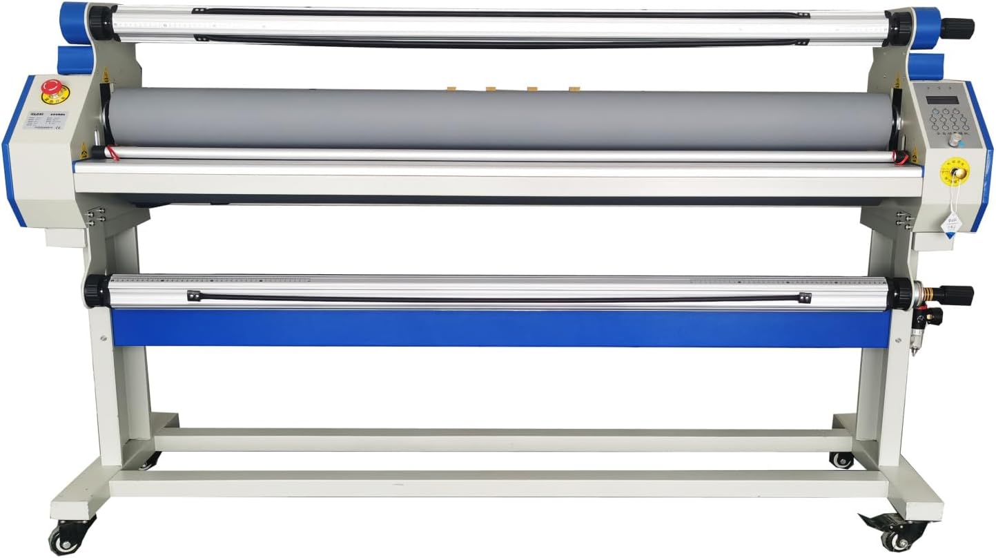 Full-Auto Cold & Hot Laminator Machine with Heat Assisted and 4 Trimmers, 67" Wide Format
