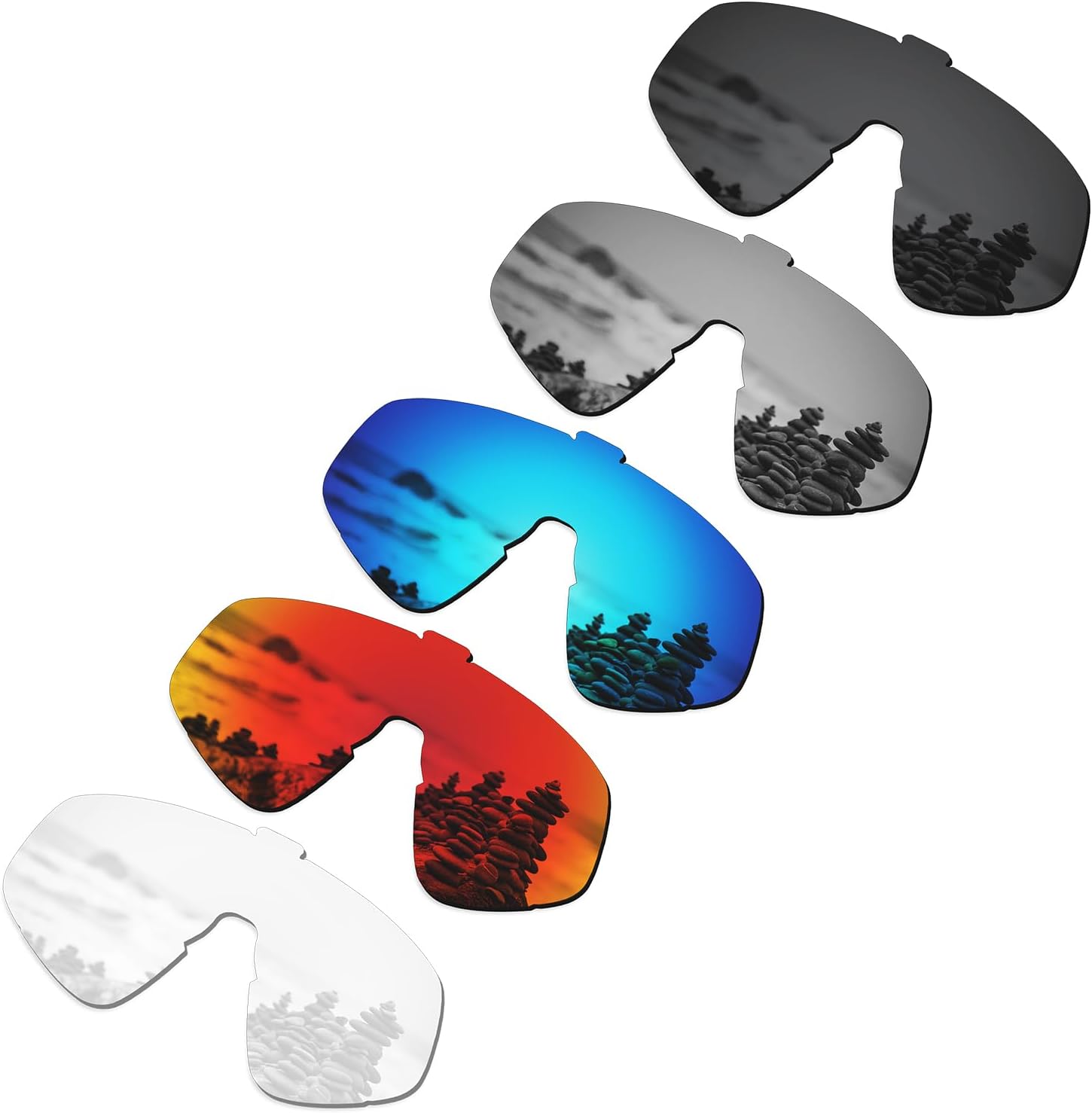 SmartVLT Set of 5 Men's Replacement Lenses for Oakley Latch Panel OO9404 Sunglass Combo Pack S01