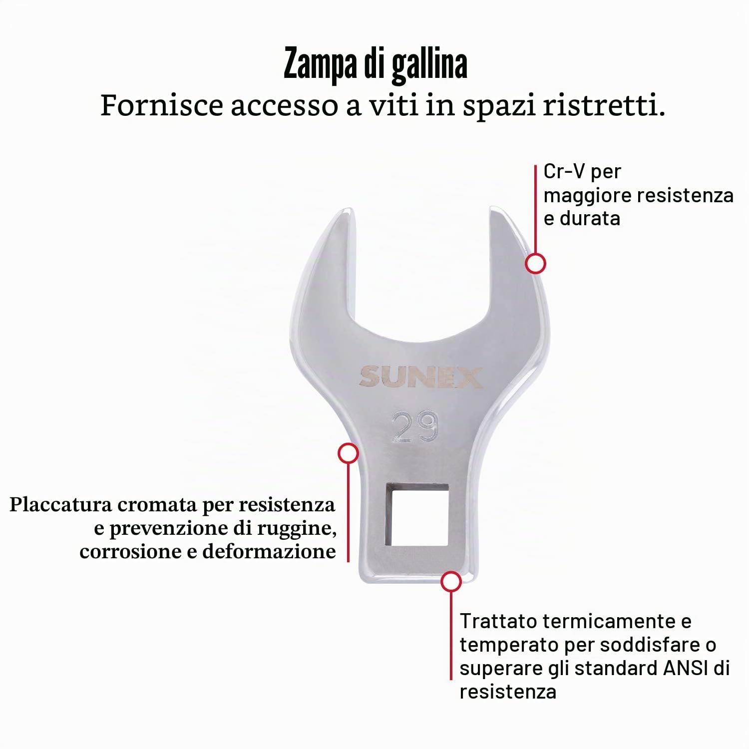 SUNEX TOOLS 9730 - Set di chiavi a brugola con attacco da 1/2", misure 24-32, 8 pezzi