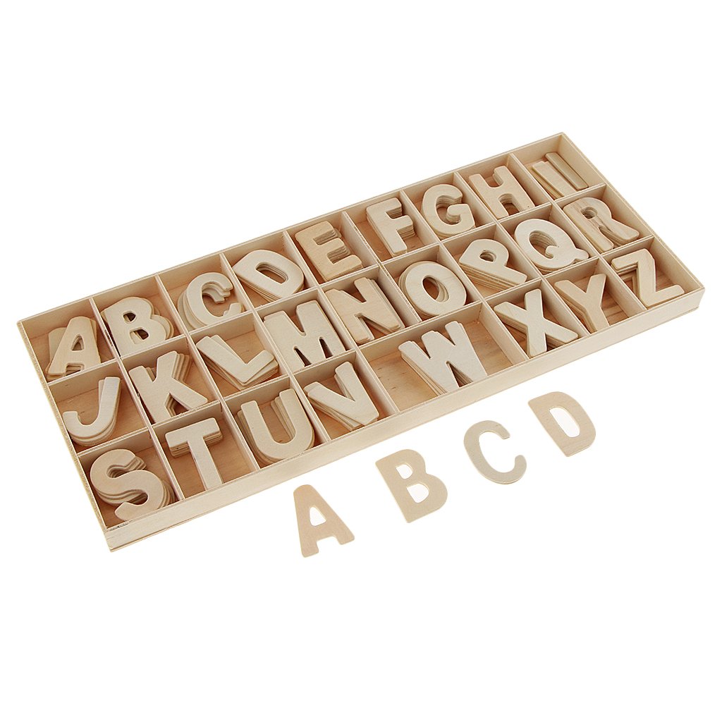 458 Holzbuchstaben & Zahlen Set – 5,1 Cm, Unlackiert Zum Basteln & Dekorieren