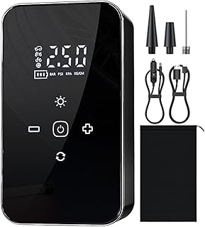 Pompe à air rechargeable - Compresseur d'air pour vélo avec écran tactile | Gonfleur de pneus électrique rechargeable Accessoires automobiles pour cyclisme, moto, camion, montagne Offroad