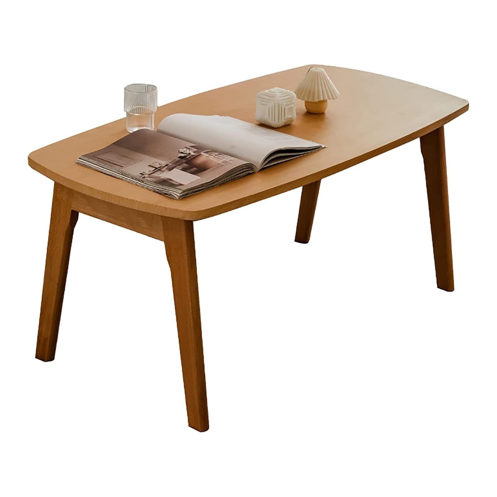 Table basse de salon pliable en bois massif de style japonais 80cm