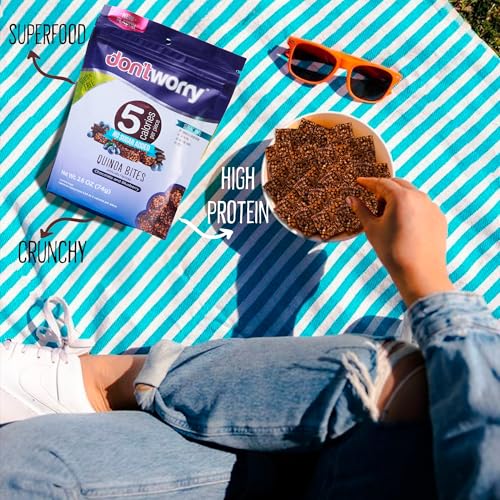 Don't Worry Quinoa Organic Bites, Chocolate & Blueberry, Healthy Snacks - image 5