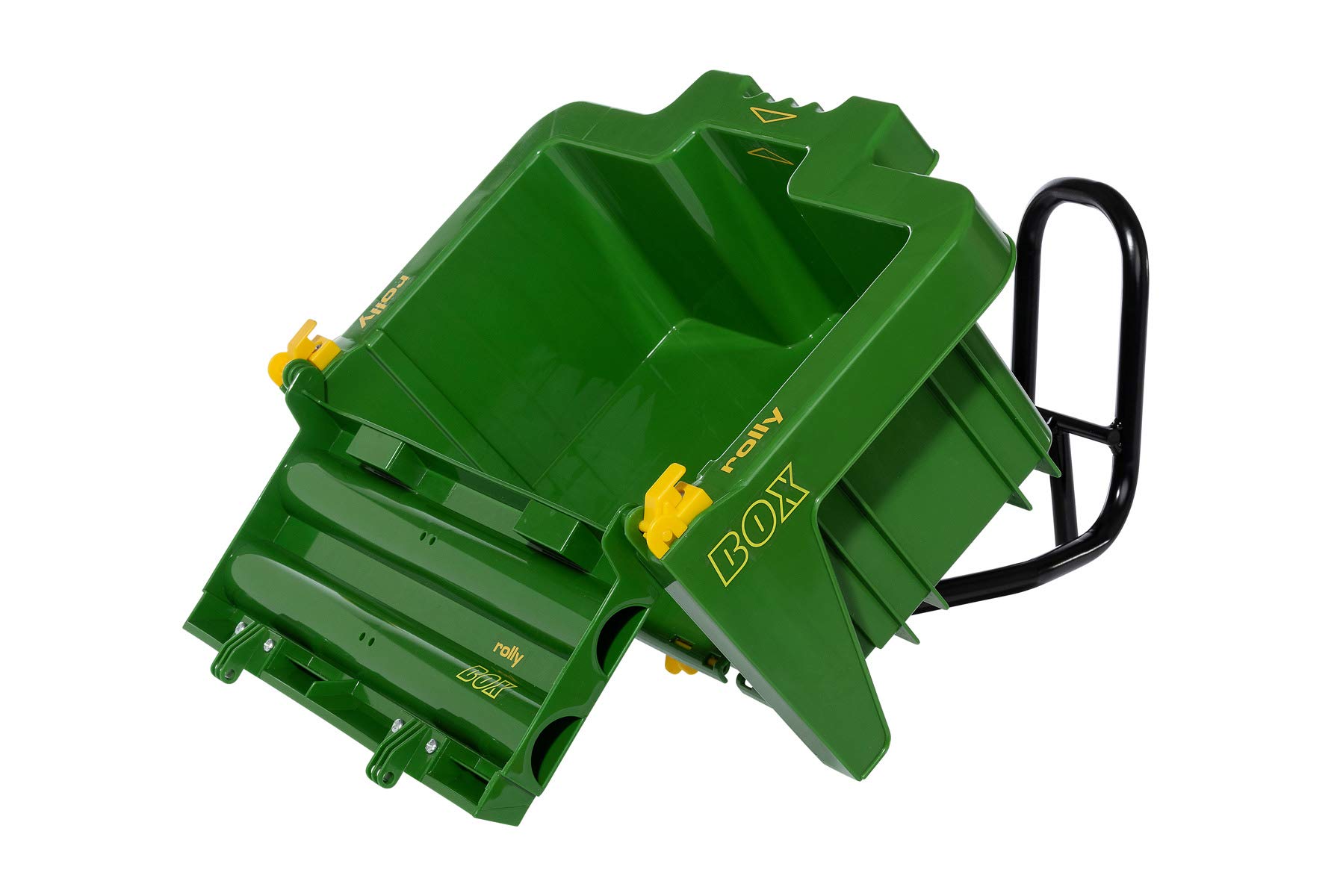 Rolly Toys John Deere rollyBox remolque tractor (función basculante, verde, para niños de 3 a 10 años, para tractores de pedales) 408931