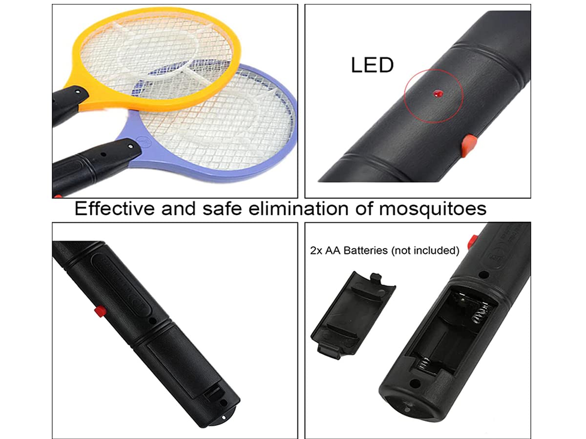 Relaxdays 2X Racchette Antizanzare Elettriche, Senza Sostanze Chimiche - Foto 5