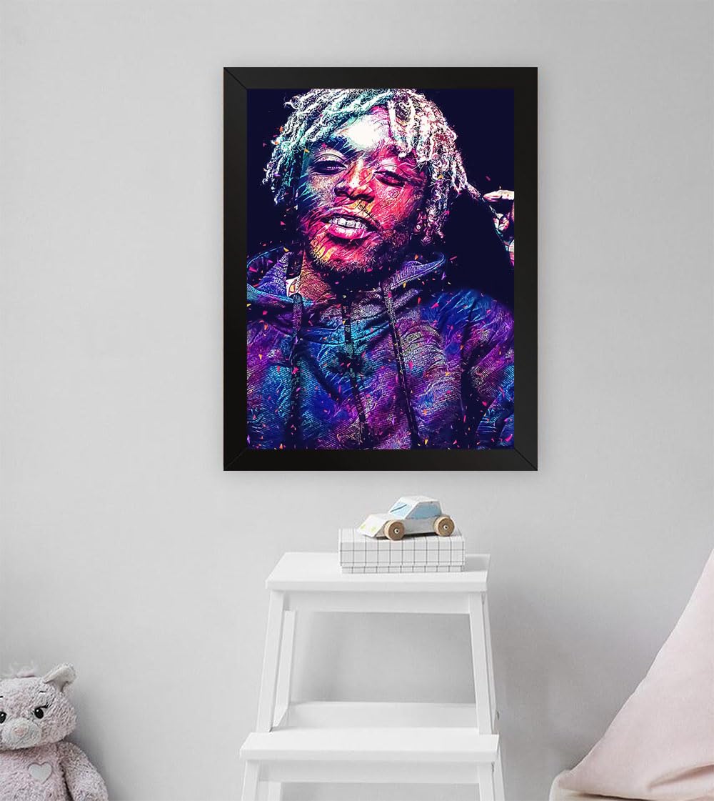 GADGETS WRAP Printed Photo Frame Matte Painting for Home Office Studio Living Room Decoration (11x17inch Black Framed) - Lil Uzi Vert (2)