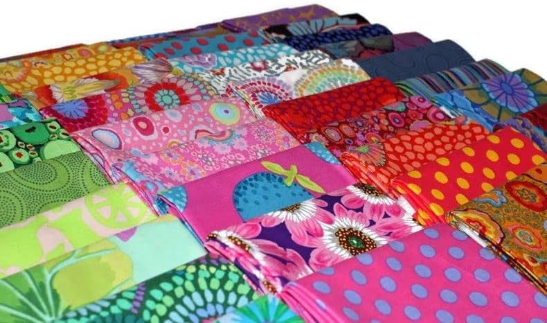 10 Fat Quarters - Kaffe Fasset Collections by Free Spirit Floral Flowers Flower Botanical Geometric Pattern Assorted Quality Quilters Cotton Fabrics