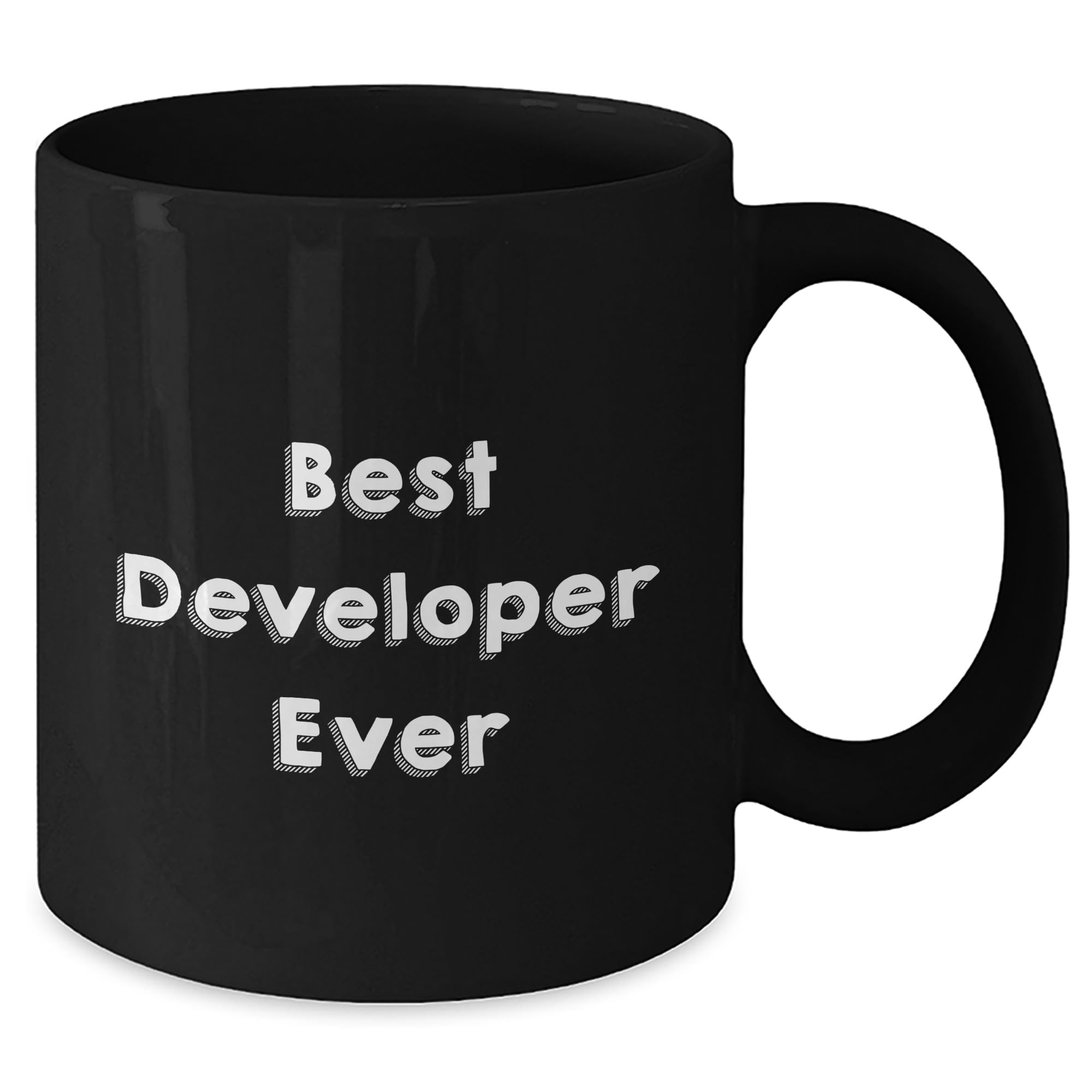 Funny Developer Gifts for Him, Best Developer Ever, Black Coffee Mug, Perfect Christmas Unique Gift, Gifts from Men to Developer Friends