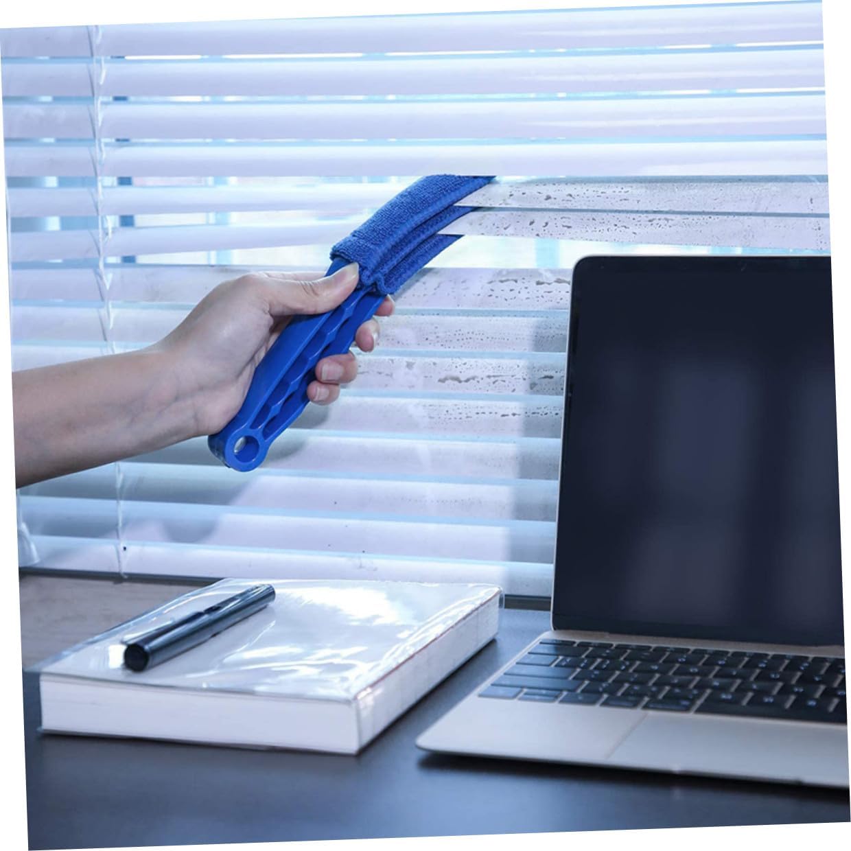 MAGICLULU 8pcs Window Groove Cleaning Brush Set with Handheld Corner Duster for Air Conditioner Fins, Sliding Door Tracks, and Household Surface Cleaning image 5
