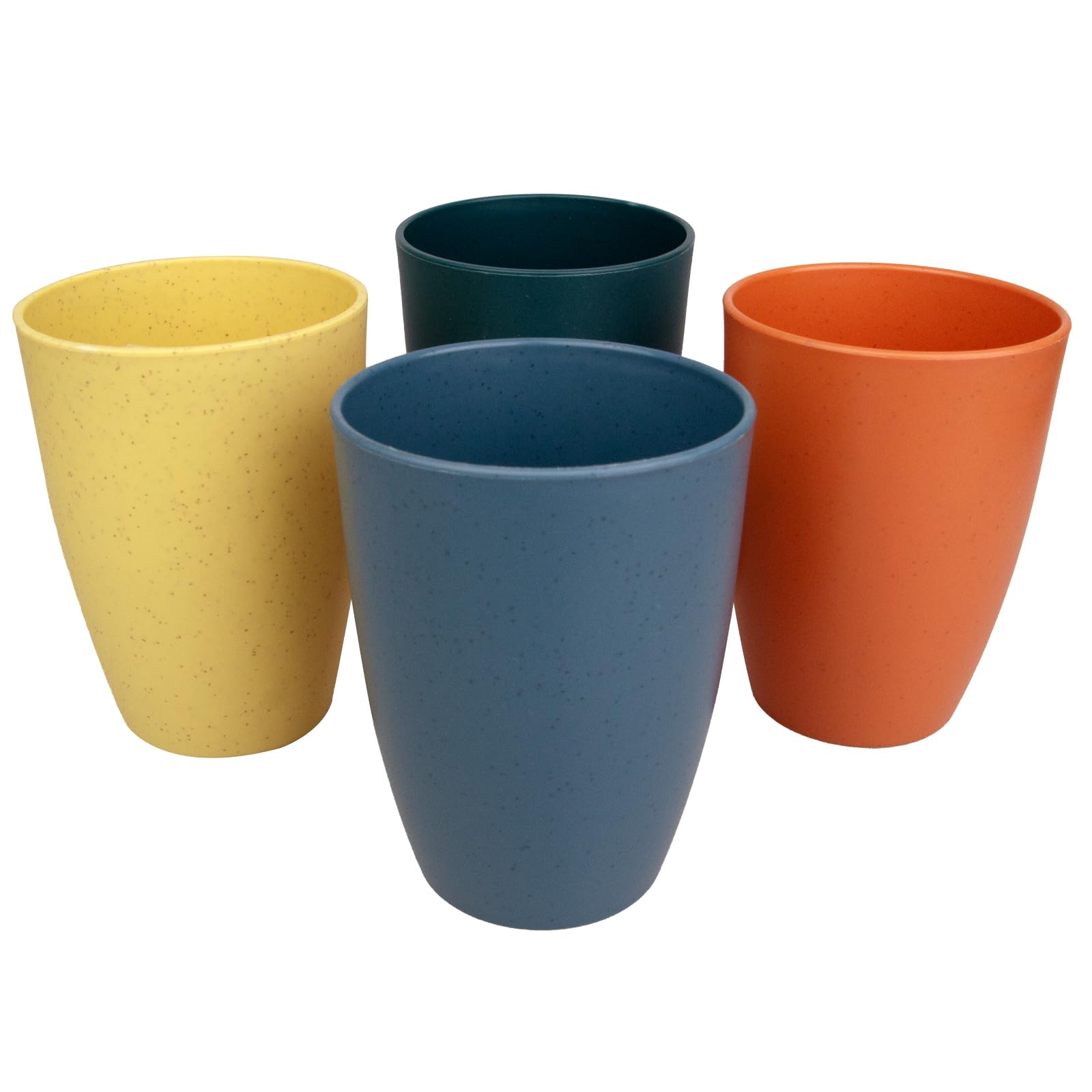 Soptalles Wheat Straw Cups Set of 4, Unbreakable Drinking Cup Reusable Plastic Cups Dishwasher Safe for Kitchen Party Camping