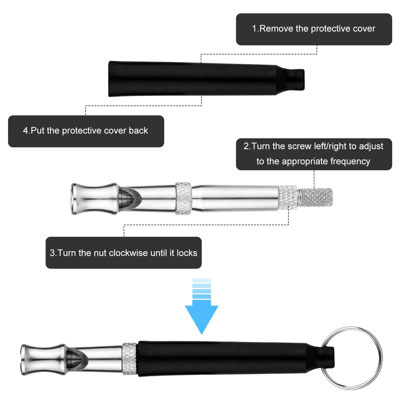 Gosknor 2 Pack Dog Whistles with Lanyard - Image 3