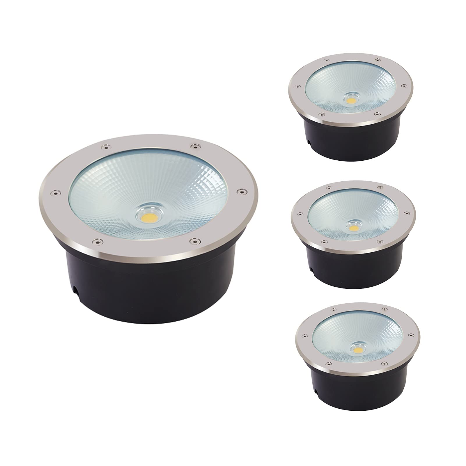 Spot LED COB encastrable sol IP65 éclairage extérieur rond pour patio et allée