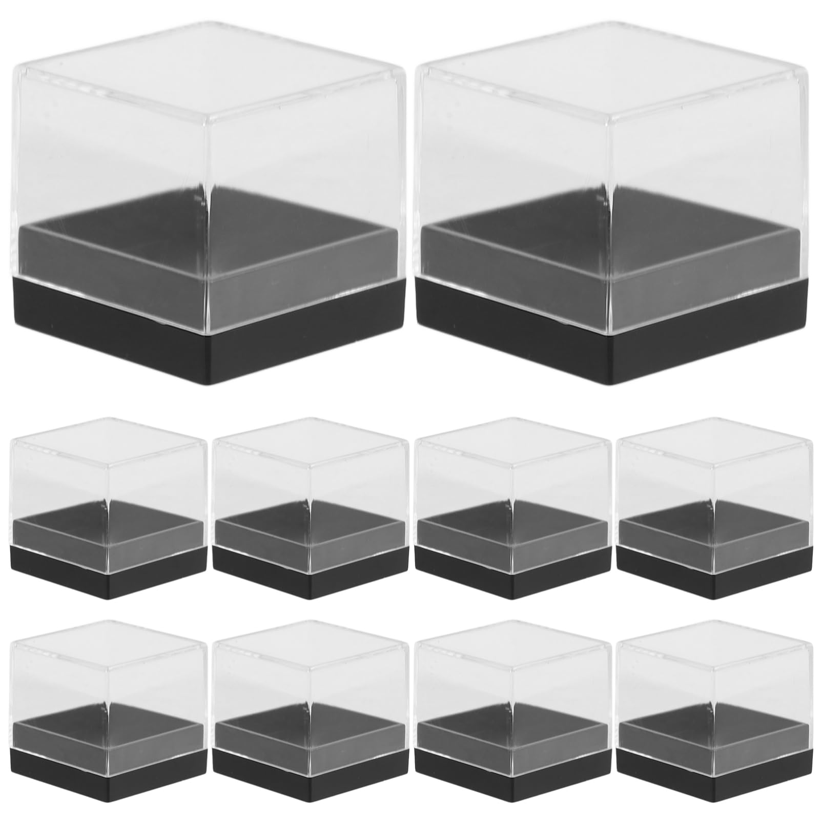 TOPPERFUN 18Pcs Mineral Specimen Box, 0.98in Mini Transparent Acrylic Box, Mineral Specimen Display Box, Multi Purpose Gem Display Collection Box for Mineral Collection and Display