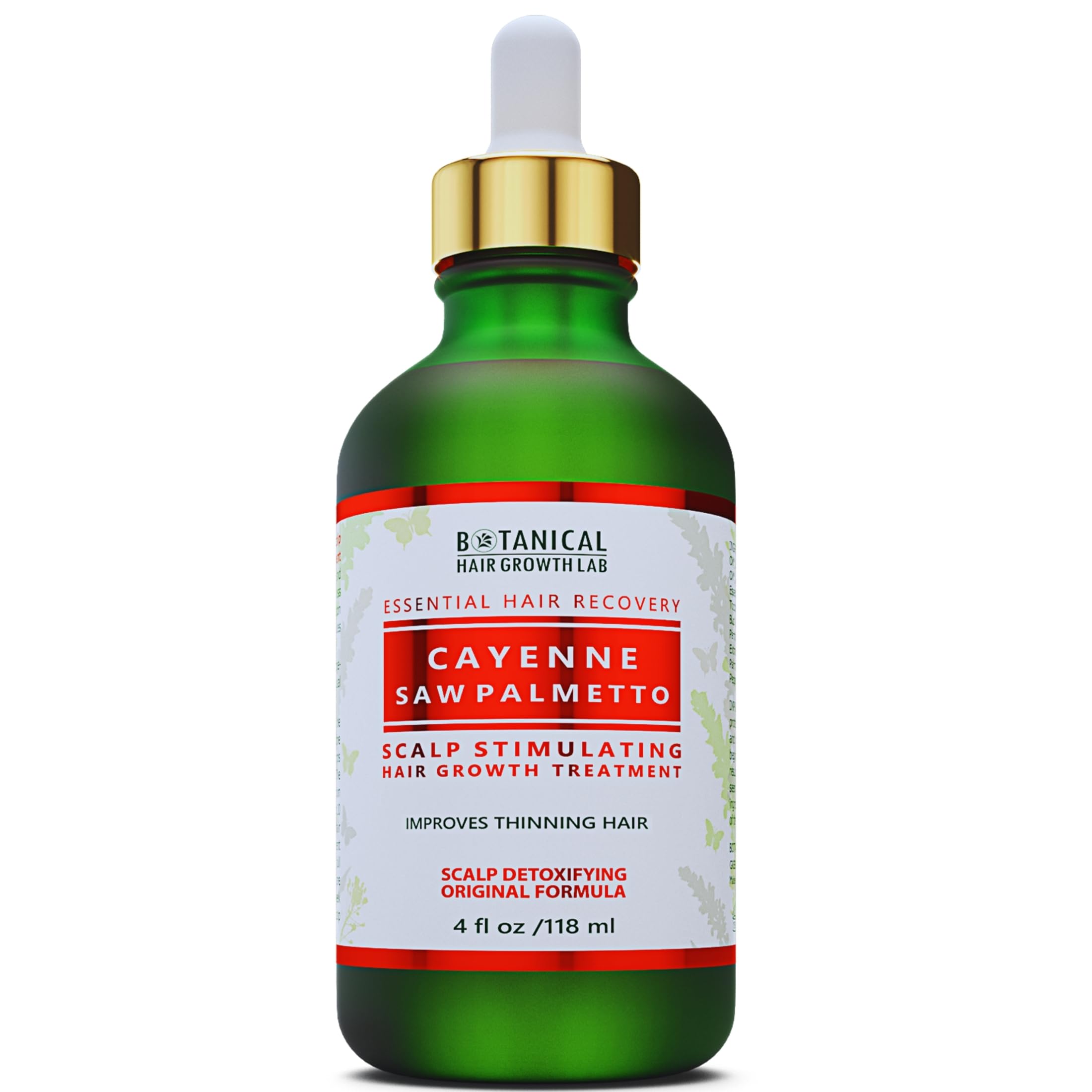 Botanical Hair Growth Treatment Pre-Shampoo Scalp Stimulating Detox Head Spa for Hair Thinning Prevention Thickening Product Made In USA (Cayenne & Saw Palmetto