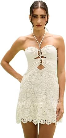 Gal Embroidery Mini Dress