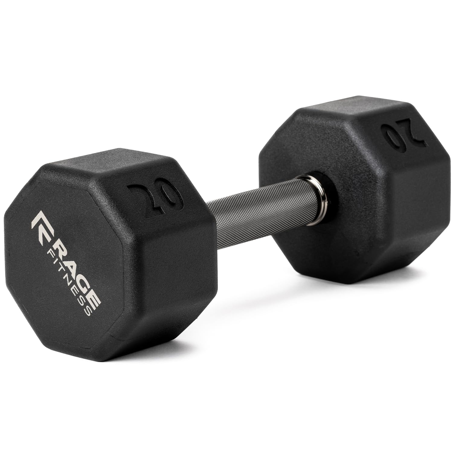 Rubber Coated Dumbbells - No Roll Design Easy-Grip Steel Knurled Handle Weights Dumbbells Set for Strength Training -