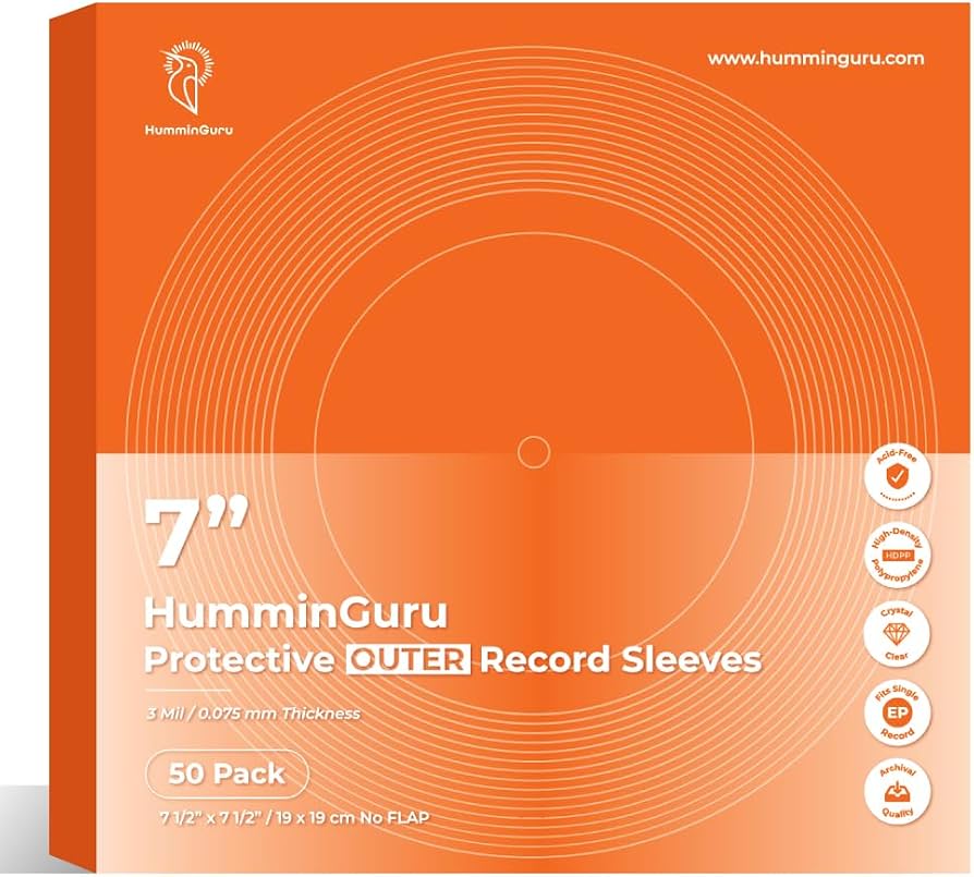 Amazon.co.jp: HumminGuru 保護ビニールレコードアウタースリーブ 7