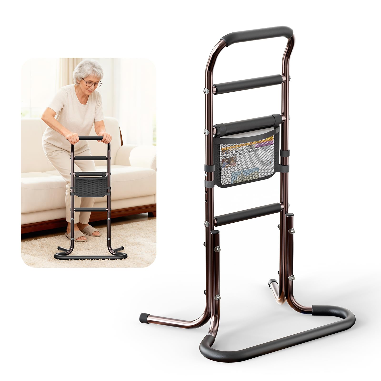Soporte móvil para levantarse y sentarse, estructura ligera para personas mayores, apoyo y más estabilidad, ayuda para levantarse de la cama, sofá, inodoro, suelo y silla