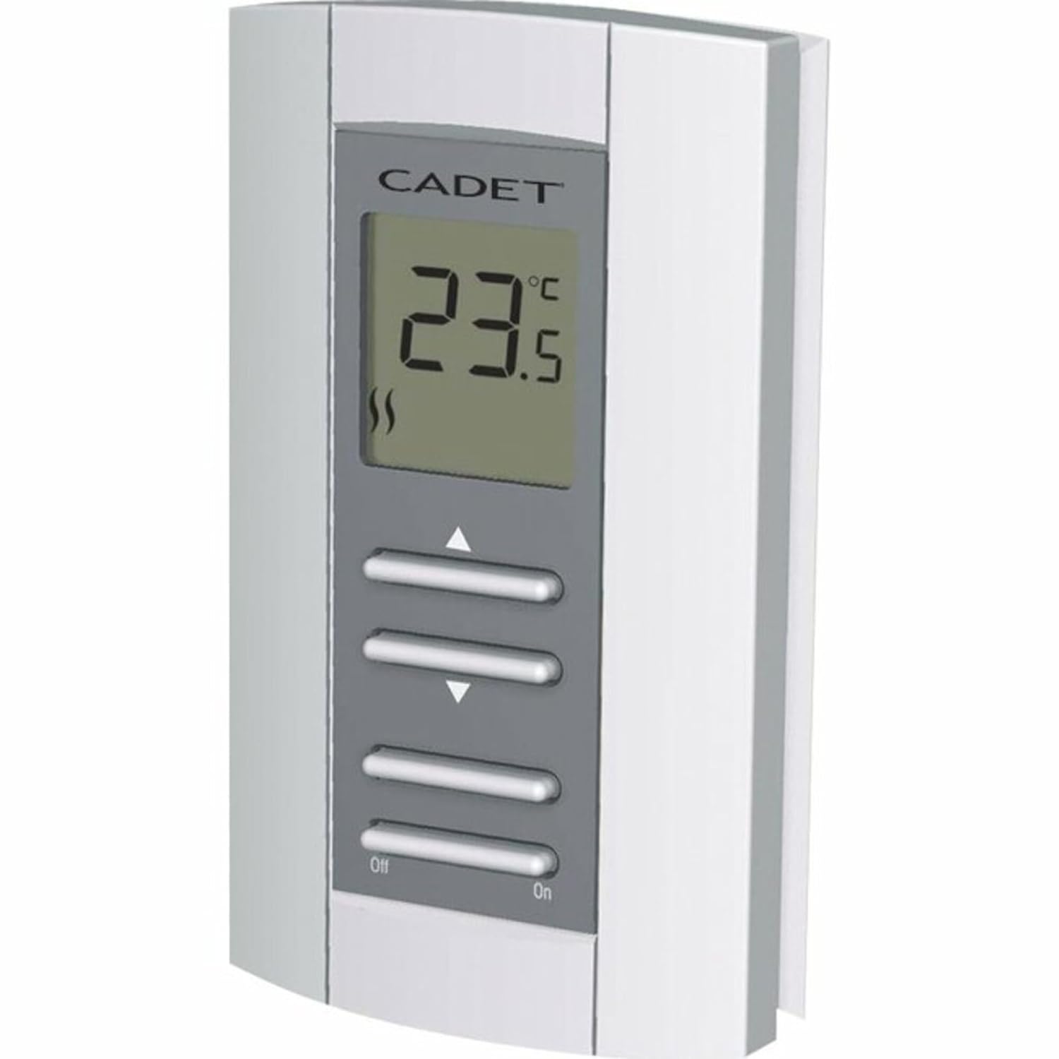 Cadet Electronic Non-Programmable Double Pole Thermostat (Model: TH114A-240D-B, Part: 08162), 15 Amp, 240/208 Volt, White