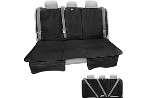 Kids SUV Back Seat Cover with Pockets, Waterproof Under Child Seat Protector...