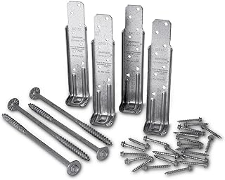 Simpson Strong-Tie DTT ZMAX Galvanized Deck Tension Tie Kit for 2X with Screws (4-Qty) (Pack of 4)