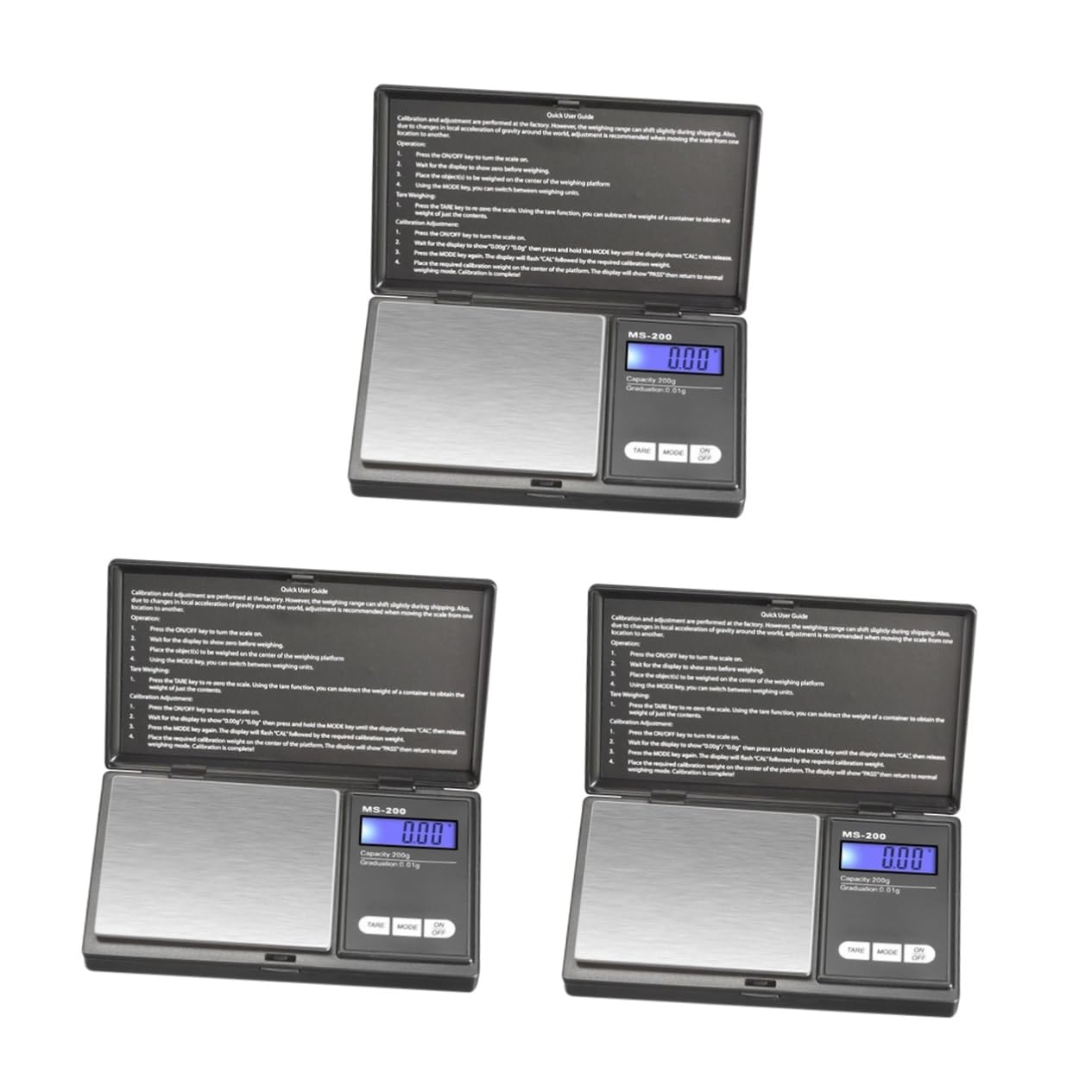 MAGICLULU 3stücke Schmuckwaage Präzisionswaage Digital Tragbare Feinwaage Mit Lcd-display Für Schmuck Münzen Und Materialien Einfache Kalibrierung Und Schutzdeckel